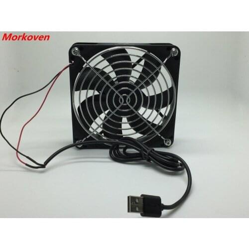 TV Box Wireless Router Cooling Fan DC 5V USB Power 120mm 120x120x25mm 12CM Silent Quiet Cooler W/ Screws and Grill Guard cooler