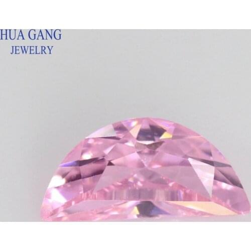 Pink Moon Shape Cubic Zirconia Brilliant Cut Loose CZ Stone Synthetic Gems Beads For Jewelry 2x4~6x12mm Free Shipping