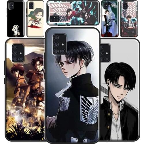 Levi Ackerman Attack on Titan Case For Samsung A40 A10 A50 A70 A71 A51 Coque For Galaxy A20e A21S M21 M31 M11 Cover