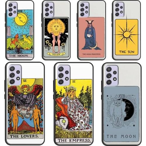 Tarot Card Astrology Sun Moon Lover Phone Case For Samsung Galaxy A52 A32 A42 A72 A12 A21S A20e A40 A50 A70 A31 A51 A71 A02S