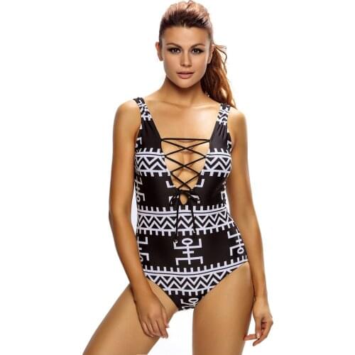 Womens Hollow Out Sleeveless Monokini Swimsuit High Cut Leg One Piece Bikini