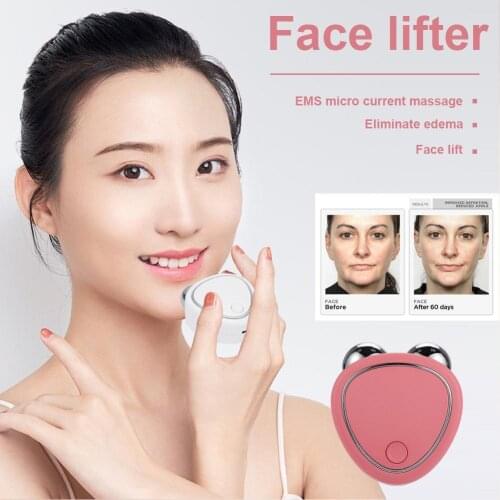Massager Face Lift Machine Roller EMS Microcurrent Charging Wrinkle Beauty Remover Tightening Rejuvenation Skin M9D1