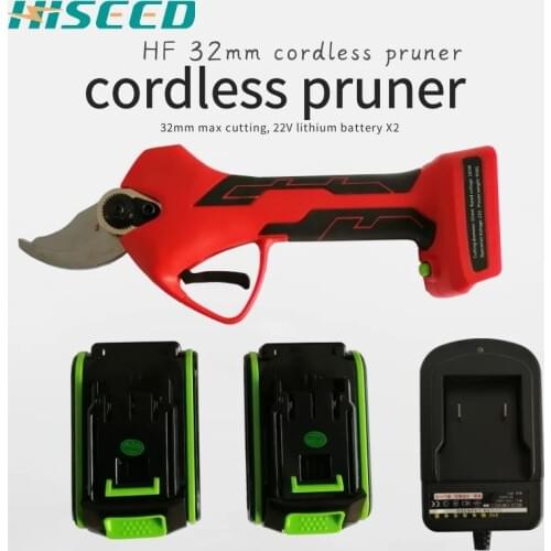 HISEED-G02 30mm portable cordless electric pruning shears for vineyard and orchard