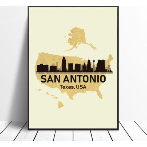 San Antonio USA Art Canvas Poster Home Decoration Painting No Frame