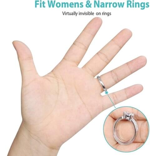 8 Sizes Silicone Invisible Clear Ring Size Adjuster Resizer Loose Rings Reducer Ring Sizer Fit Any Rings Jewelry Tools