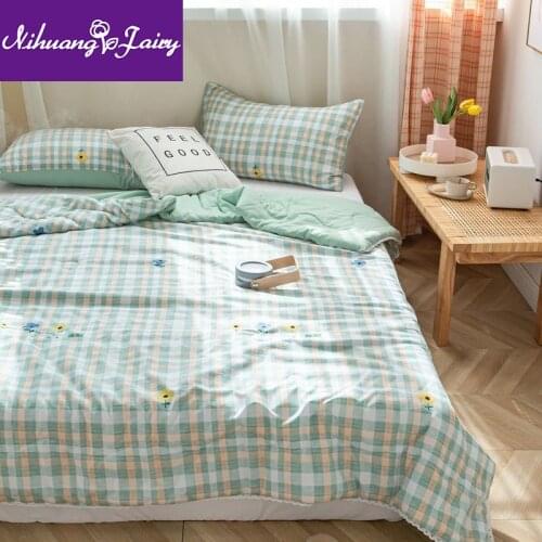 Summer air conditioning cool quilt washed cotton summer quilt bedding thin quilt adult children spring and autumn quilt