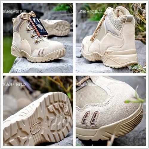 High Quality Tactical War Game Hunting Boots Men Leather Sneakers Waterproof Breathable Outdoor Sport Botas Camping Hiking Shoes