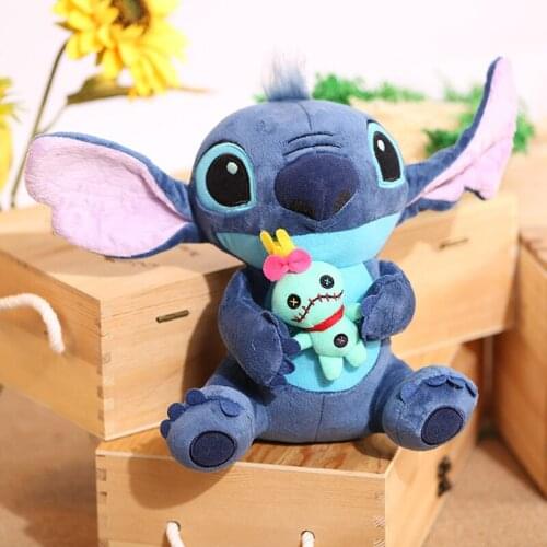 23cm Disney Lilo & Stitch stuffed toys anime plush Cute dolls plushie Toys for children Cartoon birthday christmas gift toys