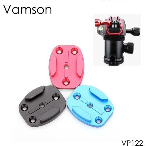 Vamson for gopro9 CNC Plane Base in Three Colors Black Red Blue Accessories for GoPro Hero 9 8 7 6 5 4 for DJI OSMO VP122