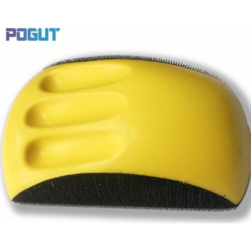 Mouse Shaped Backing Pad 6" Hand Grinding Block for Sanding Disc with Lint backing Hook & Loop Sanding Disc