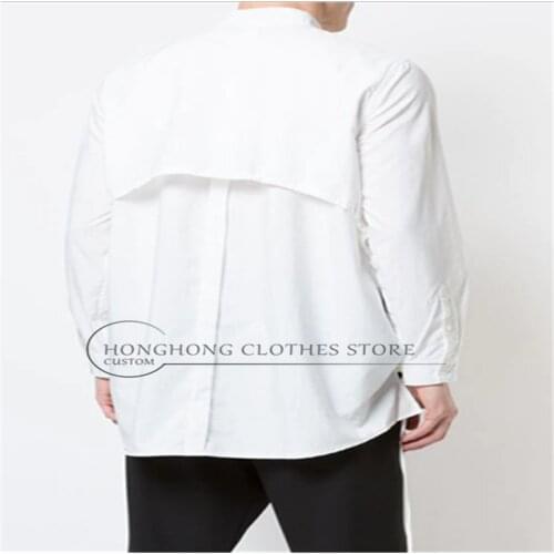 2020! The latest fashion trend is mens loose-sleeved youth casual shirt M-6XL! Mens plus-size runway clothes