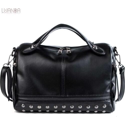 Casual Tote Bags Women Pu Leather Handbag High Quality Shoulder Messenger Bag Female Fashion Ladies Rivet Classic Leopard Print