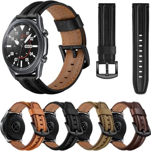 Genuine Leather Band For Samsung Galaxy watch 3 45mm Strap For Samsung Watch3 LTE Smartwatch Replaceable Watchband Bracelet