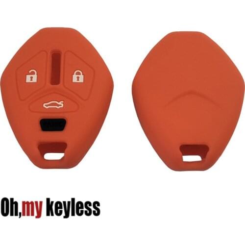 Silicone key cover for mitsubishi Galant Eclipse remote control key case red color