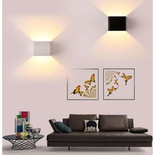 6W LED Wall Light Outdoor Indoor Aluminum Wall Lamp Rail Project Square Light Modern Home Lighting Decoration Arts