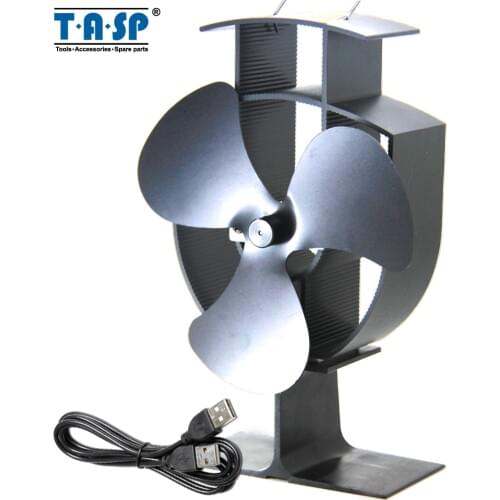 TASP 6" Multifunctional Heat Powered Stove Fan for Wood Burning Fireplace and USB Desk Fan