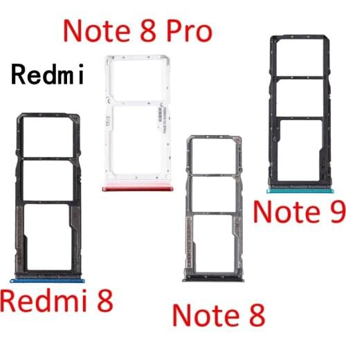 For Xiaomi Redmi 8 / 8A / Note8 / Note8Pro / Note9 / Note9Pro Nano Sim Card Holder Tray Dual SD Card Slot Replacement Parts