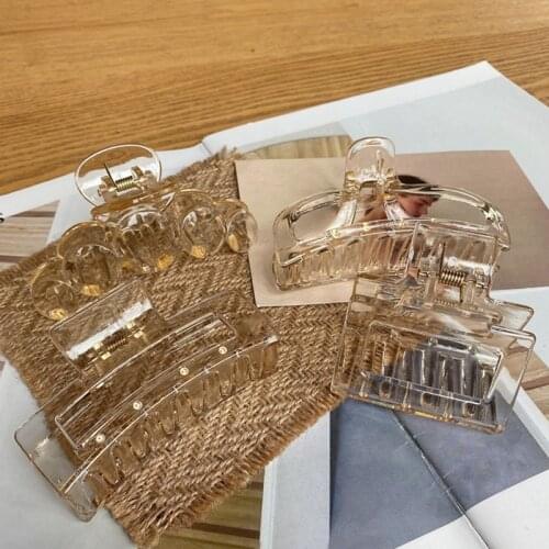 Transparent Claw Large Acrylic Hair Claw Clips for Women Jaw Clip Non-Slip Ponytail Holder Strong Hold Hair Grip Catch Barrette