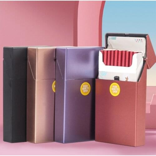 1PC Plastic 20 Cigarette Case Dispenser Tobacco Container Cigarettes Storage Box Holder Smoking Accessories