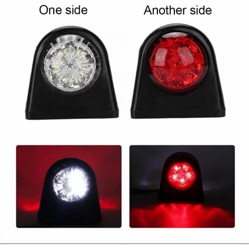 10-30V Car Truck LED Side Marker Light Rubber Plastic Double Side Indicator Lamps Red White for Trailer Lorry Van