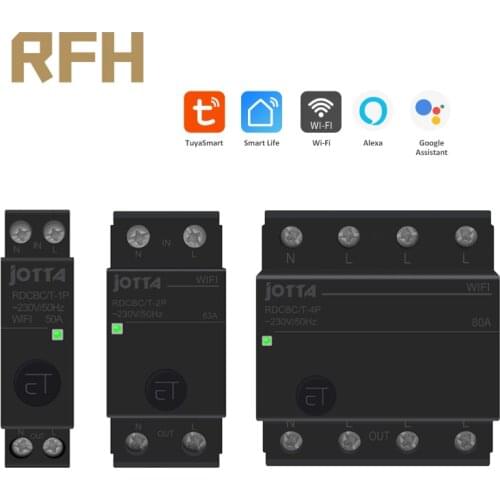 1P 2P 4P 50A 63A 80A 100A Din Rail WIFI Circuit Breaker Smart Switch Remote Control by Smart Life TUYA for Smart Home