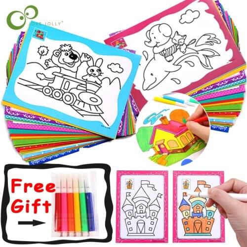 20Pcs DIY Coloring Painting Toys for Children Drawing Toys Early Education Toys For Kids Children Arts Crafts Drawing Toy YJN