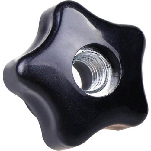 5Pcs M6 M8 M10 M12 M14 M16 Plum Bakelite Hand Tighten Nuts Handle Star Mechanical Black Thumb Nut