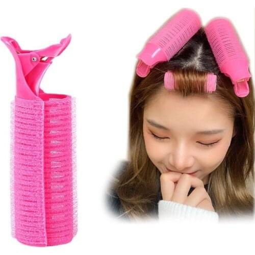5Pcs Hair Rollers Hair Clip Curly Hair Plastic Hair Root Fluffy Clip Bangs Hair Styling Clip Hairpins Self-adhesive Hair Curling
