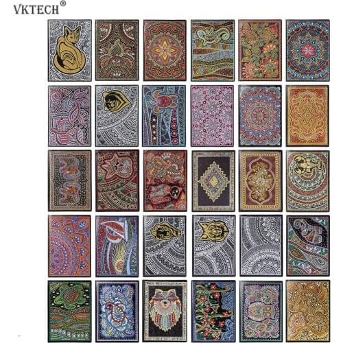 Diamond Painting Notebook DIY Vintage Animal Pattern Special Shaped Diamond 50 Pages A5 Sketchbook Cross Stitch Crafts