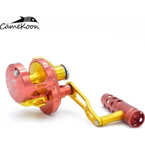 CAMEKOON All Metal Lever Drag Saltwater Fishing Reel 6.0:1 Gear Ratio 9+2 Shielded Ball Bearings Conventional Trolling Reel