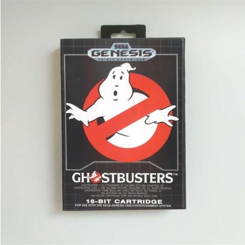 Ghostbusters Ghost Busters - USA Cover With Retail Box 16 Bit MD Game Card for Sega Megadrive Genesis Video Game Console
