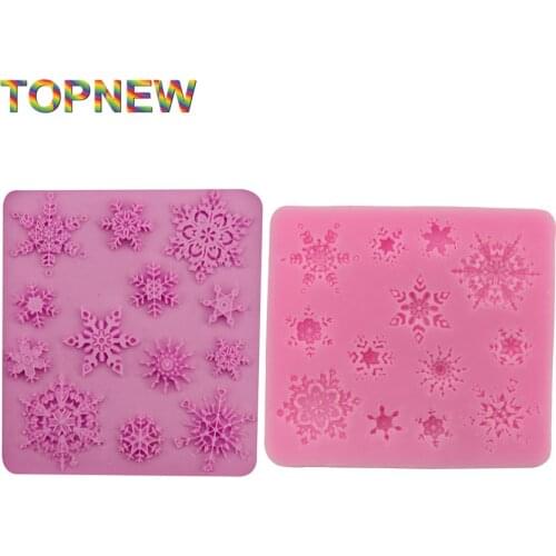 Snowflake Shape Silicone Mould Fondant Cake Decorating Styling Tools Bakeware Cooking Tools Kitchen Accessories 2788