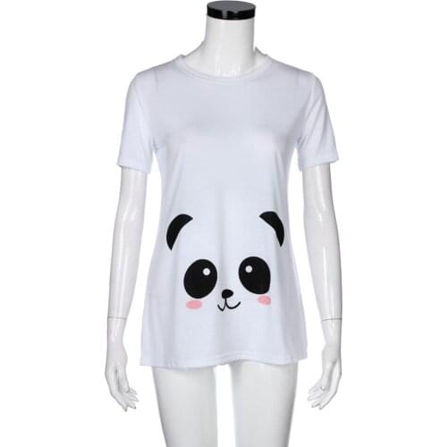 Summer fashion pregnant women treasure mom cartoon panda print pregnant women shirt baby pregnant women T-shirt