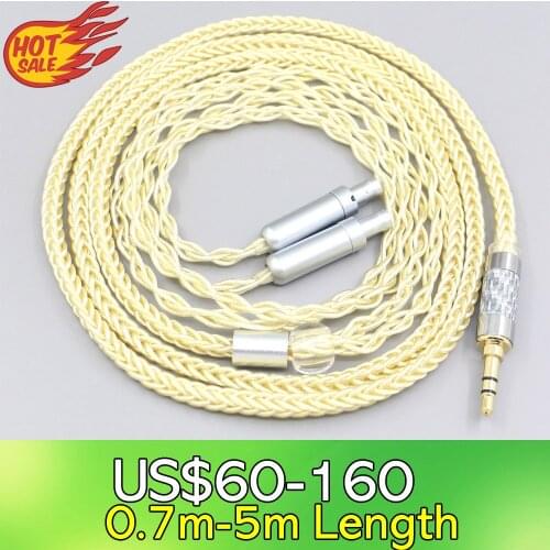 LN007635 8 Core Gold Plated + Palladium Silver OCC alloy Cable For Sennheiser HD800 HD800s HD820s HD820 Dharma D1000 Earphone