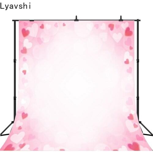 Lyavshi vinyl photography background Colorful Bokeh Pink Flowers Valentines Day backdrop newborn baby shower photocall