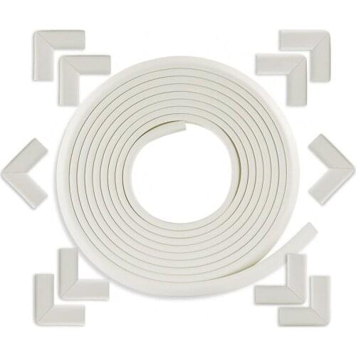 Baby Proofing Edge Corner Protector 19.6Ft Edge + 10 Corners,Table Bumper Guard, Baby Safety Corners Cushion,White