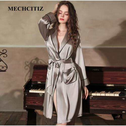 MECHCITIZ Women's Robes With Lace