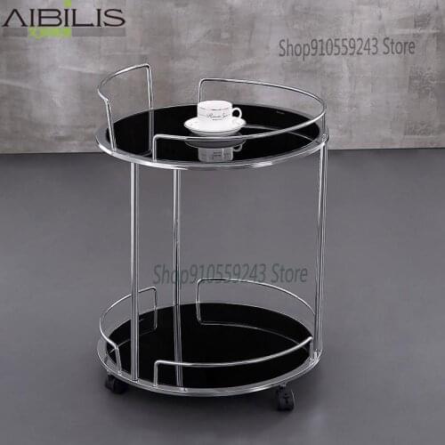 Fashionable And Simple Phone Holder Tempered Glass Sofa Corners, Several Rounds, Mobile Balconies, Light Luxury Gold