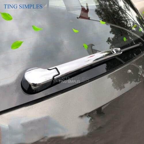 Car Body Stick ABS Chrome Rear Back Glass Wiper Wash Nozzle Frame Tail Window Trim 2pcs For Skoda Karoq 2017 2018 2019 2020