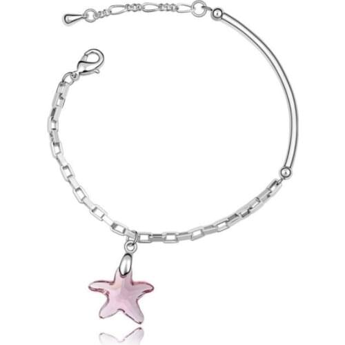 2019 NEW Fashion jewelry simple European Jewelry Crystal Bracelet Crystal from Austrian Shape starfish Fit Women and female