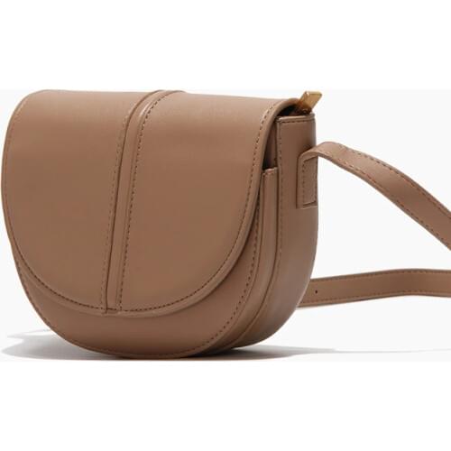 2020 new womens bags pure color semicircle saddle bag shoulder messenger light luxury satchel fashion all-match suitable