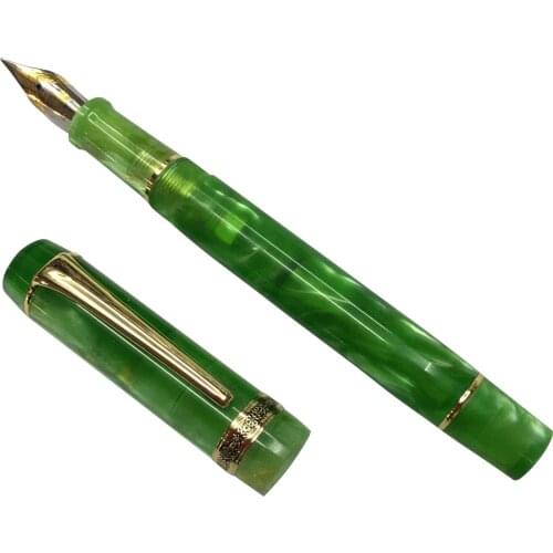 New Kaigelu 316A Green Acrylic Celluloid Fountain Pen Beautiful Green Patterns Iridium EF/F/M Nib Classic Writing Pen Gift