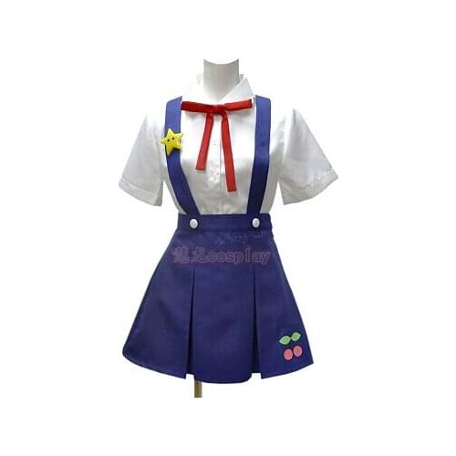 New Anime Bakemonogatari Cosplay Hachikuji Mayoi Halloween Daily Summer Clothes Full Set(Top+Skirts)