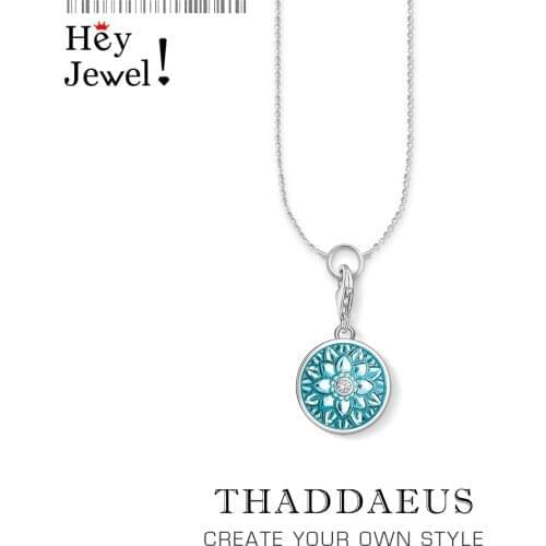 Charm Necklace Mandala,2019 Winter Brand New Fashion Vintage Jewelry Europe 925 Sterling Silver Bijoux Gift For Women Girls