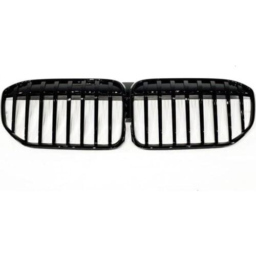 One Piar Car Front Grill 1-slat ABS Glossy Black MP Style Kidney Mesh Grille Fit for 7 Series G12 2015+ Tuning Car Parts