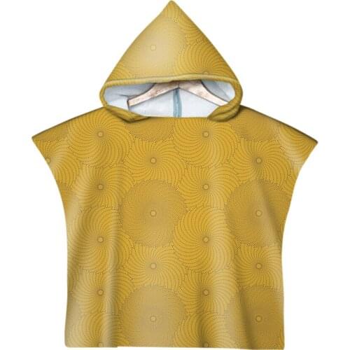 Colorful Flowers Pattern Microfiber Beach Towel For Baby Children Soft Hooded Bath Towel Swimming Cloak