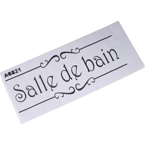 Porte Salle De Bain Et Toilettes Wall Sticker French Vinyl Wall Sticker Home Decor Bathroom Toilet Door Wallpaper Mural Decals