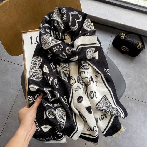 Luxury Cashmere Scarf Winter Women Warm Blanket Shawls Wraps Pashmina Brand Blanket Female Thick Bufanda D262