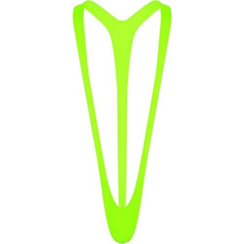 Sexy Mens Lingerie Mankini Bodysuit Fluoro Sexy Stretch Open Mankini Thong Underwear Underpants Over The Shoulder Crotch Costume