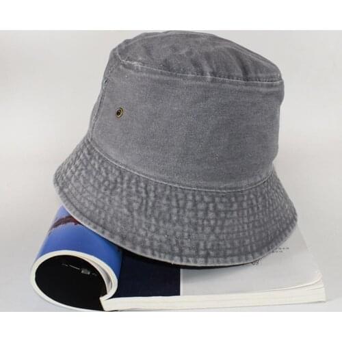 Unisex sun hat Bucket Hats Fisherman Hat Vintage Foldable Denim Simple Style lightweight Bucket Hat